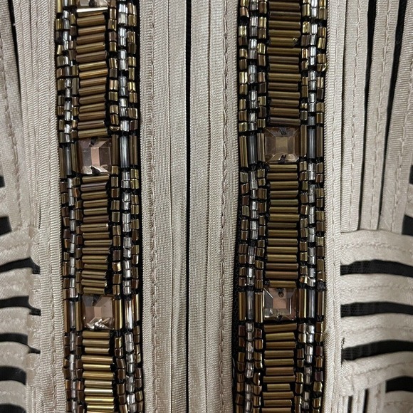 Peck & Peck Women’s Relaxed Jacket Tan Brown Formal Evening Zip Front Top Sz 12 - Picture 7 of 10